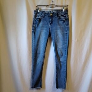 GOGO Women's Blue Skinny Jeans - Faded Wash